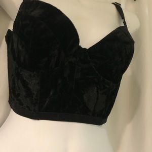 Black velvet top